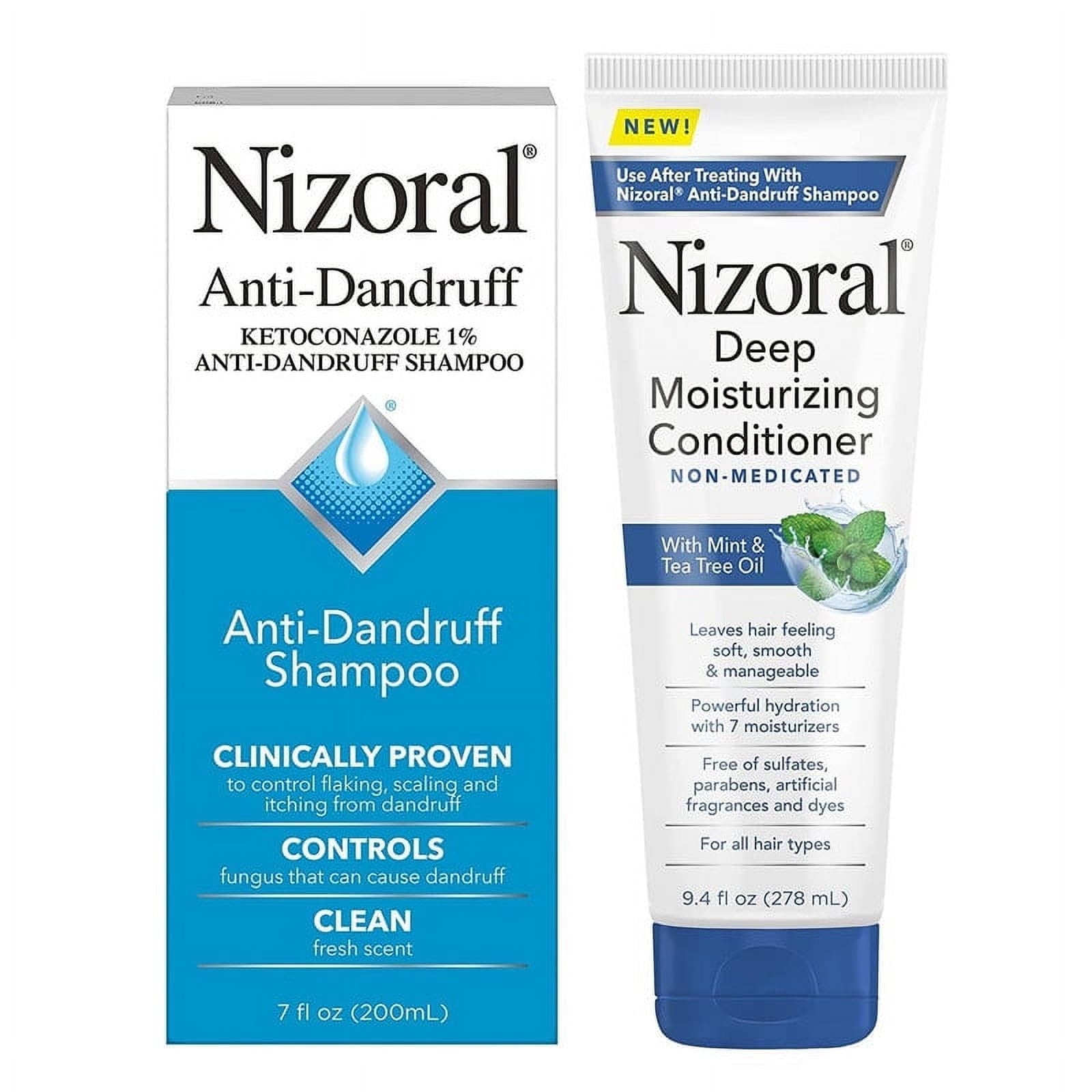 Nizoral Anti-Dandruff Shampoo with 1% Ketoconazole, Fresh Scent, 7 Fl Oz