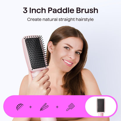 Wavytalk Hair Dryer Brush Set, 5-in-1 Blow Dryer Brush with Oval Blowout Brush, Blowout Thermal Brush, Paddle Brush, Concentrator and Diffuser for Fast Drying and Styling in One Step, Pink