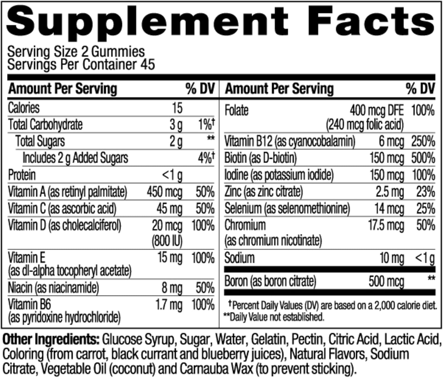 OLLY Women's Multivitamin Gummy, Vitamins A, D, C, E, Biotin, Folic Acid, Adult Chewable Vitamin, Berry Flavor, 45 Day Supply - 90 Count